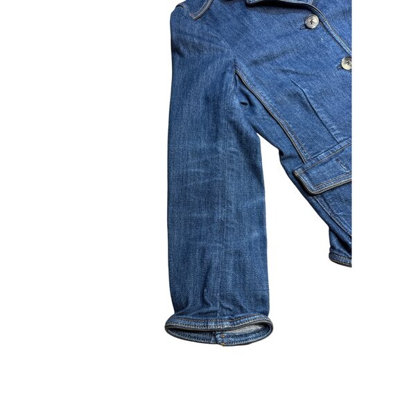 Theory Womens Denim Blazer Jacket Patty L Louisiana Style Size S Blue Button Fro - Picture 11 of 16